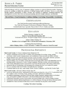 Physical Education Teacher Resume Examples Tipss Und Vorlagen New