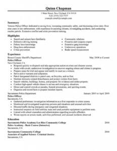 Police Officer Resume Objective Statement - Erha.yasamayolver