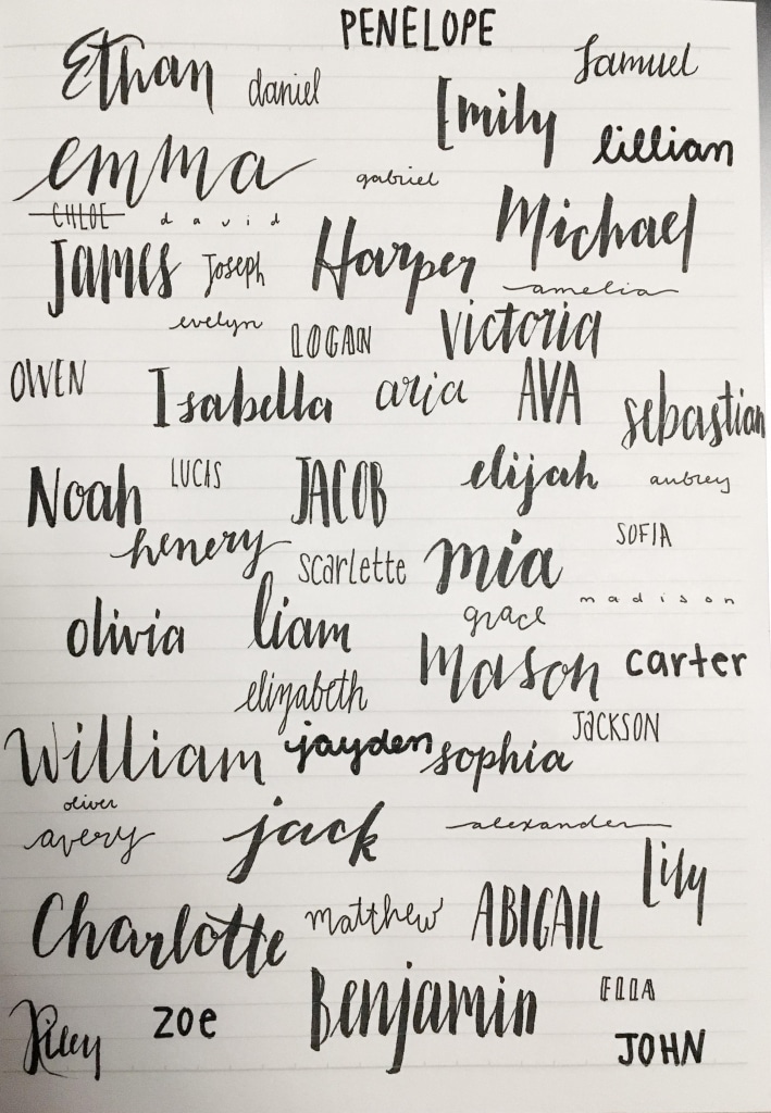 Practicing My Hand Lettering Fonts To Find My Personal Style For My