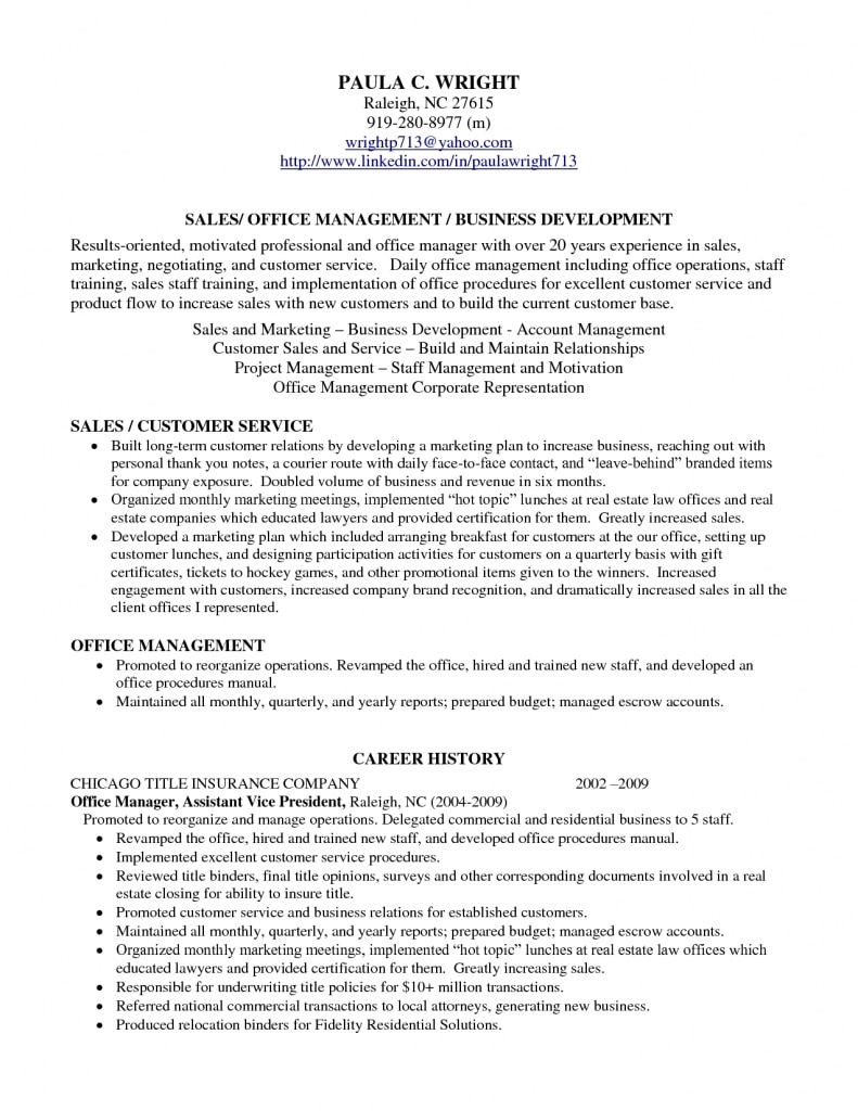 Professional Profile Resume Examples. Resume Professional Profile