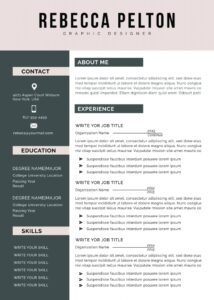 Professional Resume Template | Modern Cv Template For Word | Cover