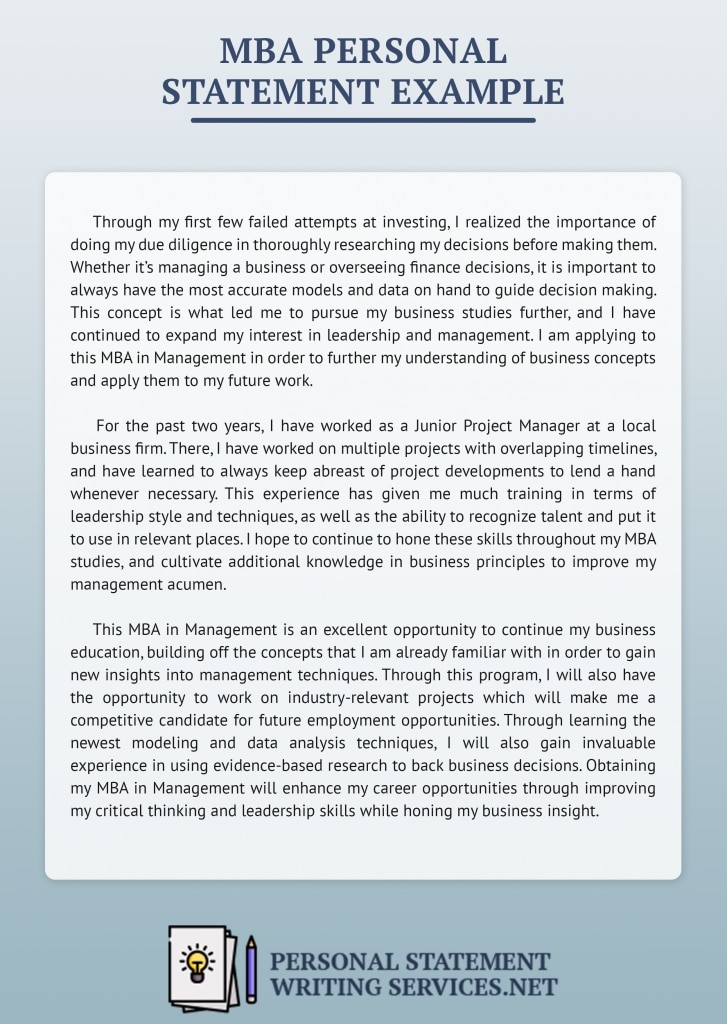 Professional Statement Examples Great Personal Samples Various