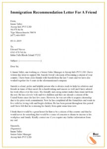 Recommendation Letter For A Friend – Format, Sample &amp; Example | Best