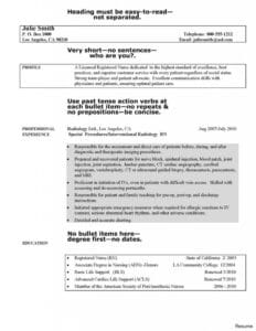 Resume Examples Nursing Template Sample Graduate Nurse No Experience