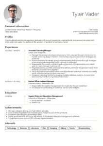 Resume Examplesreal People: Business-management Graduate Cv
