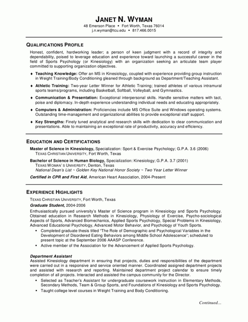 Resume Templates For Graduate Students - Erha.yasamayolver