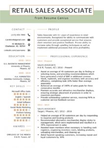 Retail Sales Associate Resume Sample &amp; Writing Tips | Resume Genius