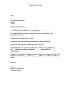 Sample Donation Request Letter And Donation Card | Help/ Grants