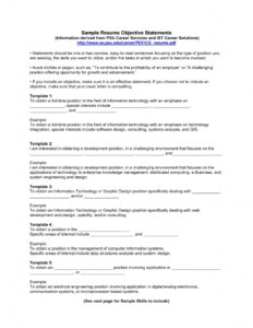Sample Objective Statements Eymir Mouldings Co Resume Statement