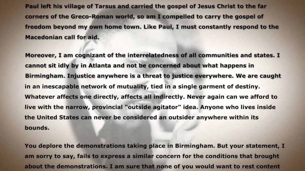 Summary Of Letter From Birmingham Jail | Levelings