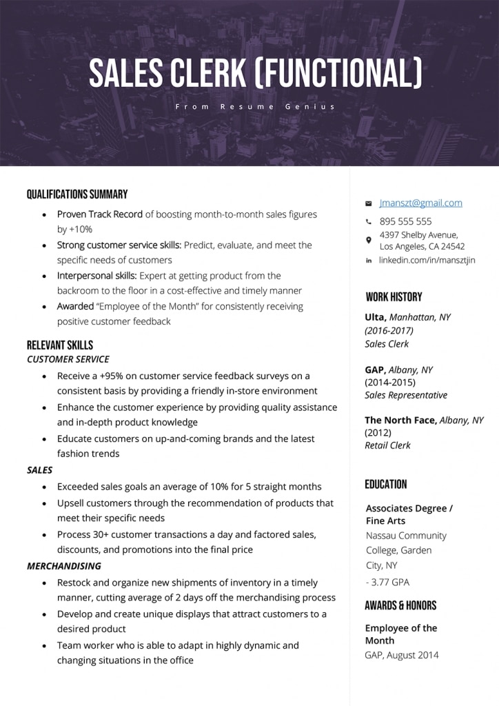 The Functional Resume: Template, Examples &amp; Writing Guide | Rg