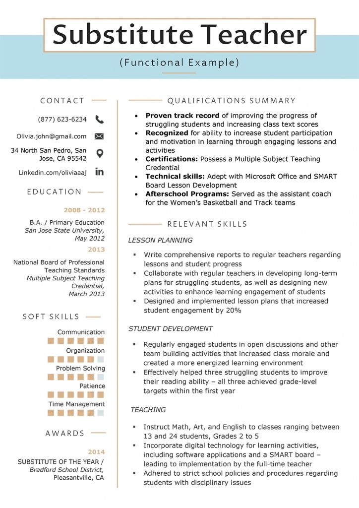 The Functional Resume: Template, Examples &amp; Writing Guide | Rg