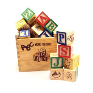 Tootpado 27 Pcs Abc / 123 Wooden Blocks Letters Numbers With Box Storage  Case