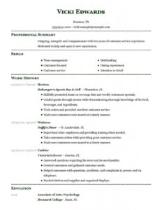 Unforgettable Restaurant Server Resume Examples To Stand Out