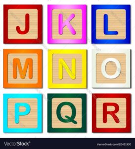 Wooden Block Letters J To R