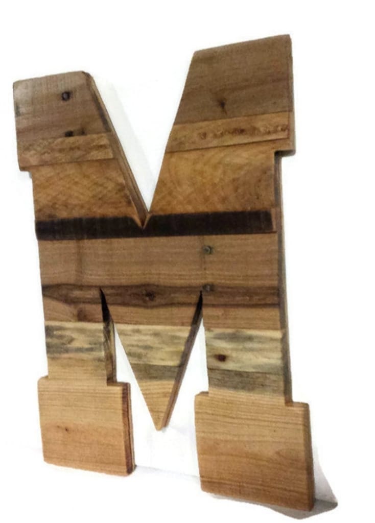 Wooden Letters, Large Wood Letters, Rustic Wood Letters, Large Pallet Wall  Art, 16" Wooden Letter, Wedding, Nursery, Family Name, Initial