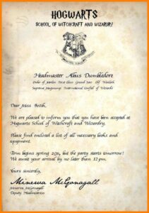 12-13 Hogwarts Acceptance Letter Blank | Loginnelkriver