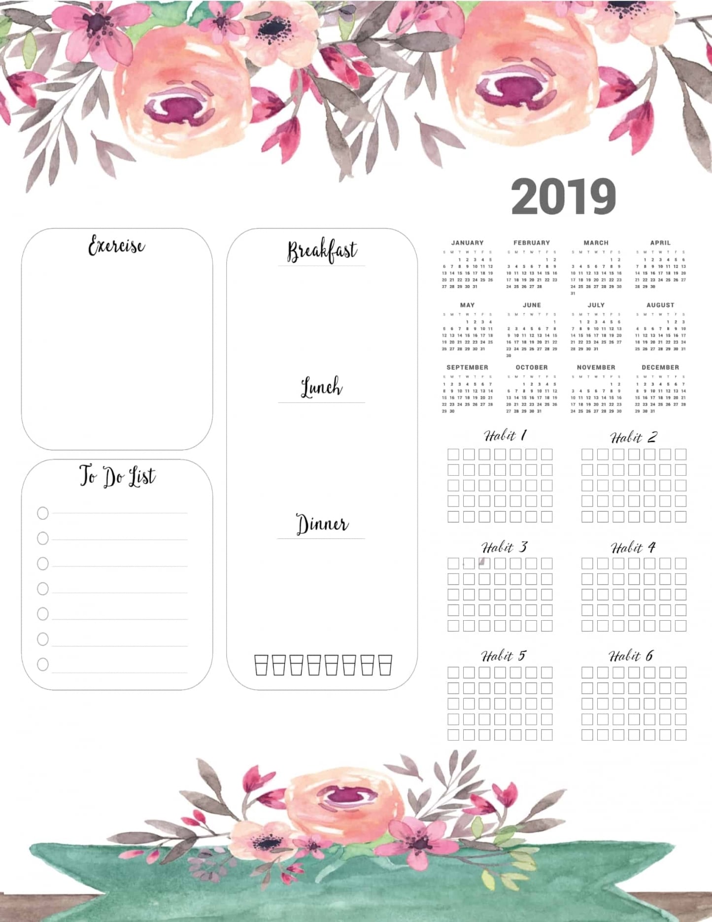 2019 Calendar