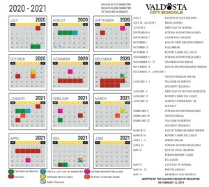 2020 - 2021 Academic Calendar – Student Support Services