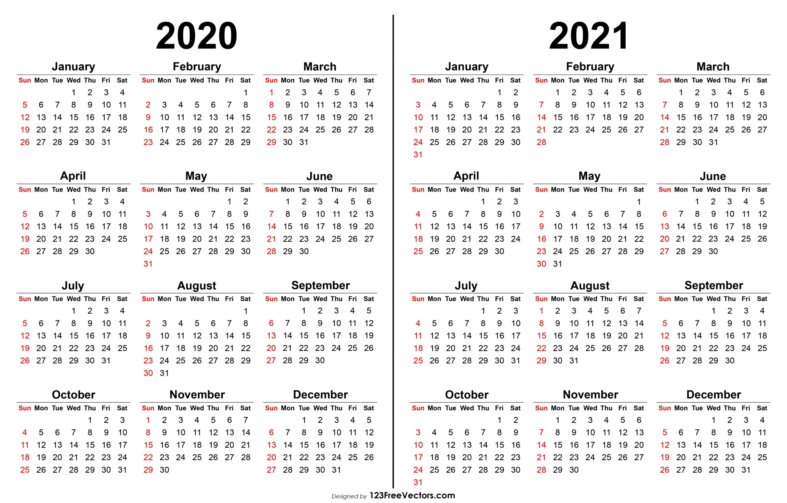 2020 2021 Calendar