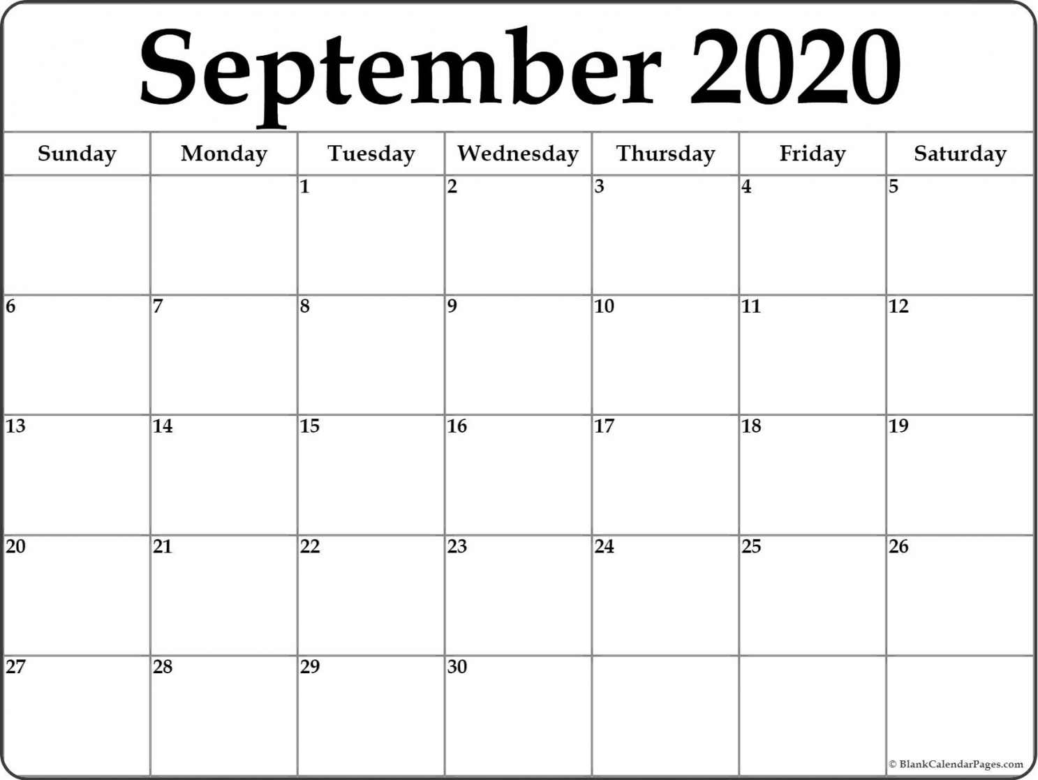 Printable 2020 Calendar Monthly Printable 2020 Calendar Monthly