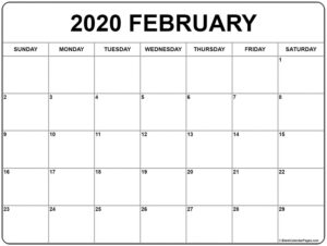 2020 Monthly Calendar Printable (January To December