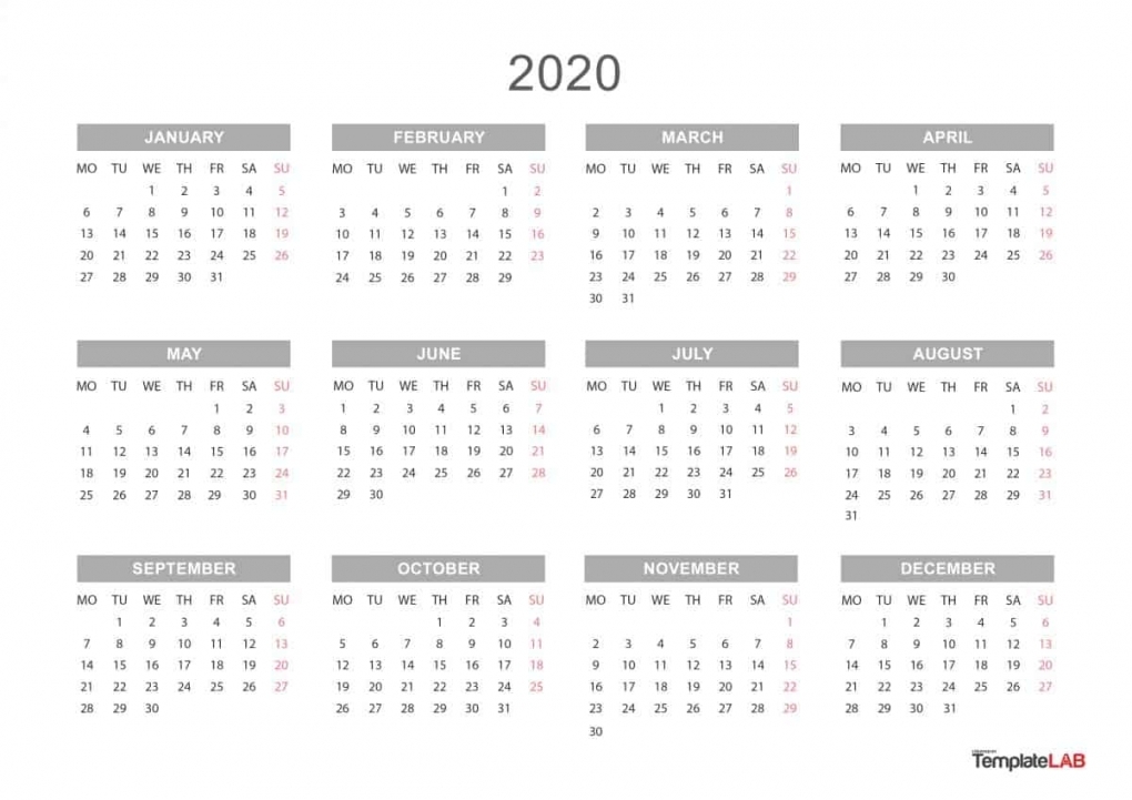 Calendar Free Printable 2020 Calendar Free Printable 2020