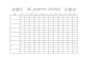 32 Free Bill Pay Checklists &amp; Bill Calendars (Pdf, Word &amp; Excel)