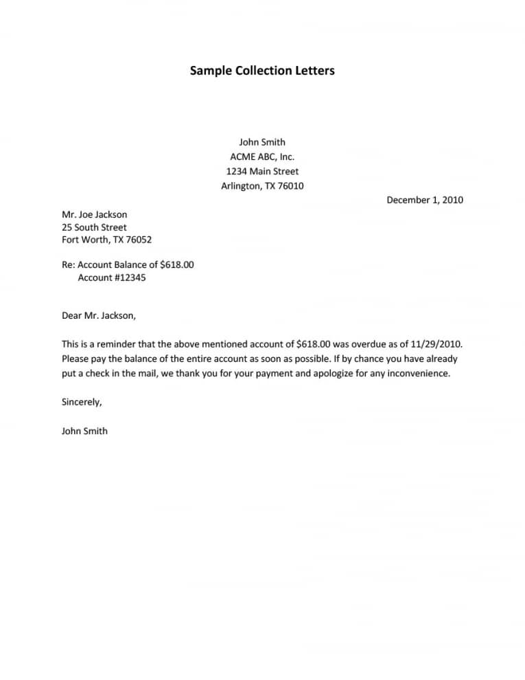 Collection Letter Samples