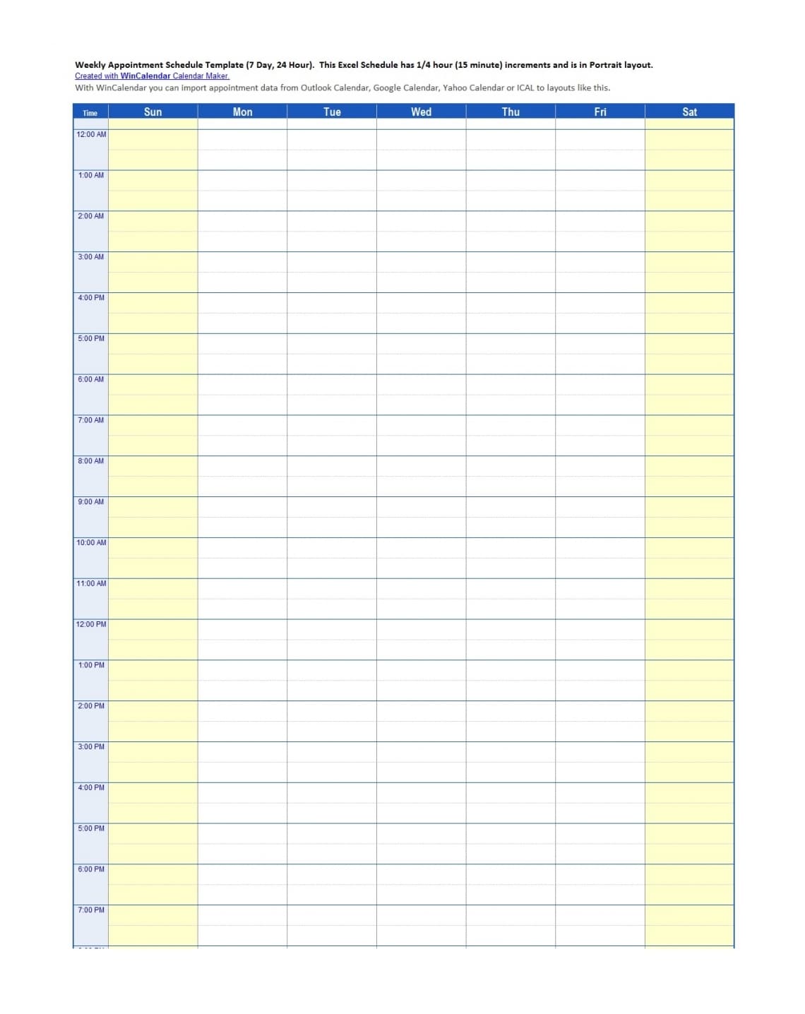 Printable Monthly Appointment Calendar