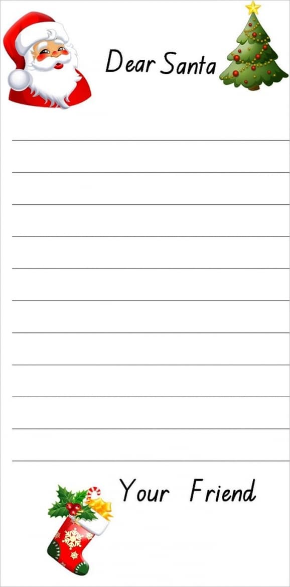 6+ Printable Santa Letter Templates For Free Download | Free