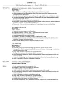 Art Assistant Resume Samples | Velvet Jobs