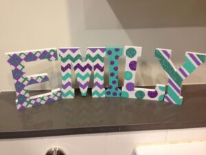 Baby Room Letters Diy- Obviously Use Colors And Patterns