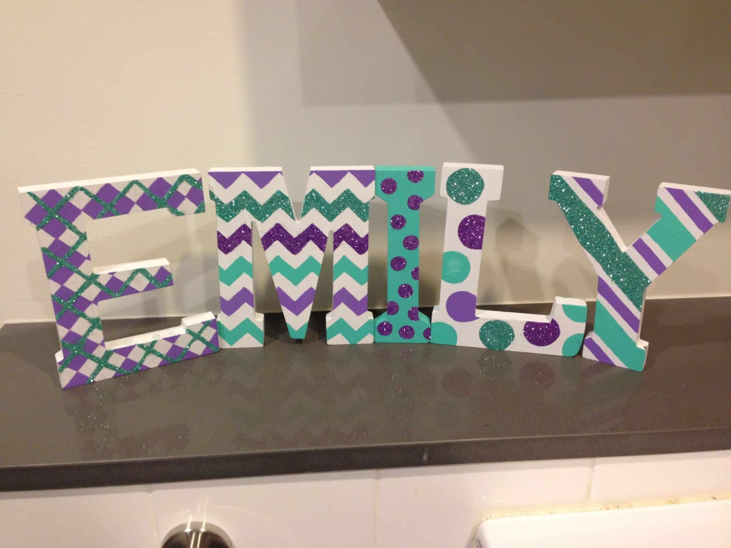 Baby Room Letters Diy- Obviously Use Colors And Patterns