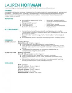 Best Professor Resume Example | Livecareer