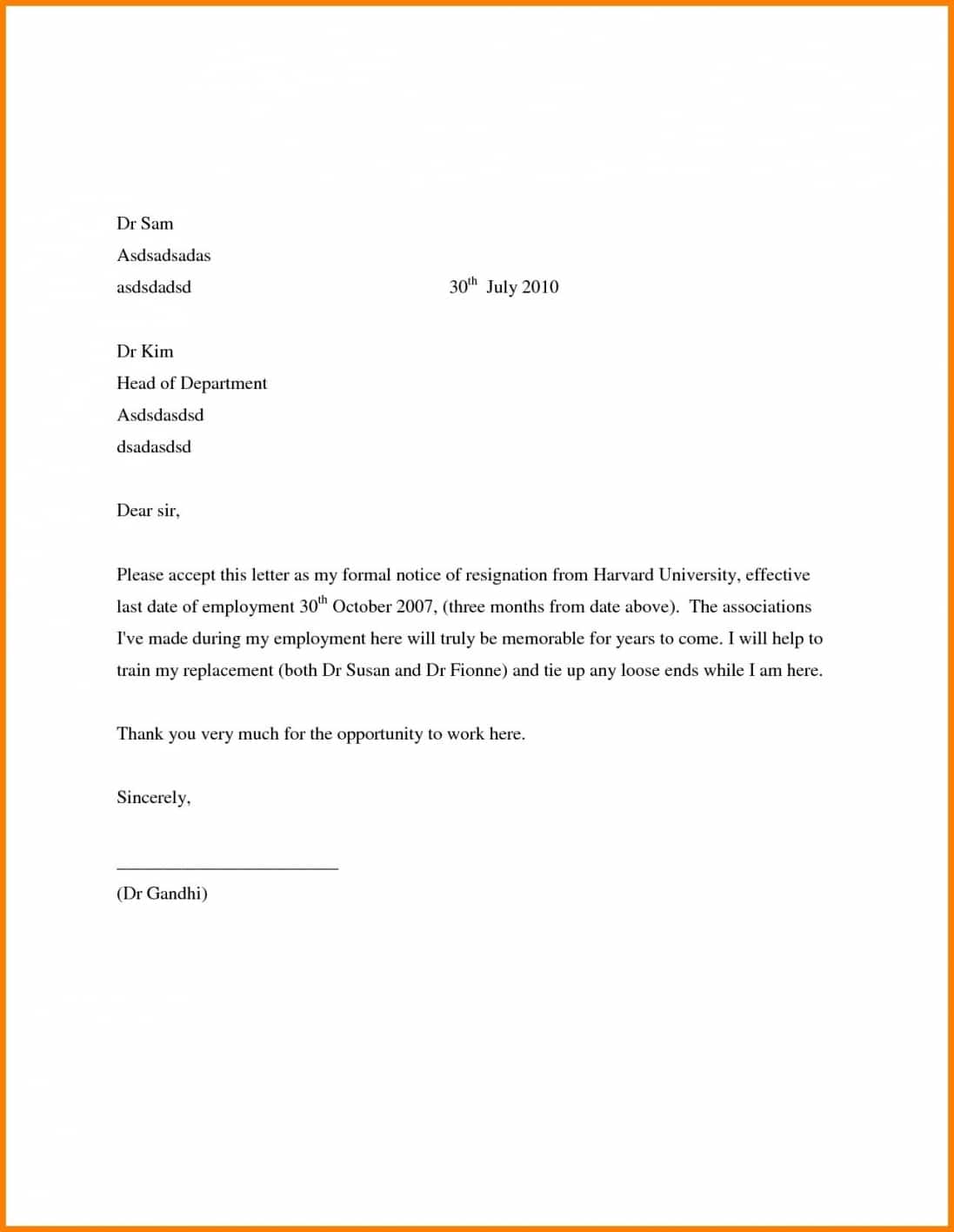 Best Resignation Letter |