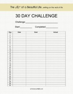 Blank 30 Day Challenge | 30 Day Challenge, 30 Day Plank, 30