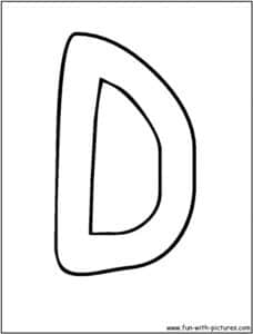 Bubble Letters D Coloring Page | Bubble Letter D, Bubble