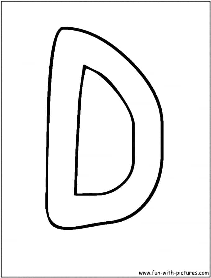 Bubble Letters D Coloring Page | Bubble Letter D, Bubble