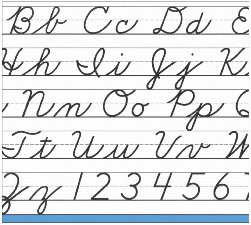 Cursive Letter Chart
