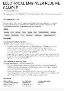 Electrical Engineer Resume Example &amp; Writing Tips | Resume