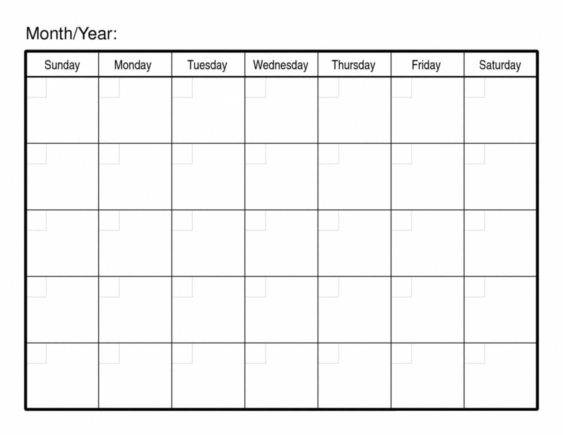 Free Printable 30 Day Calendar