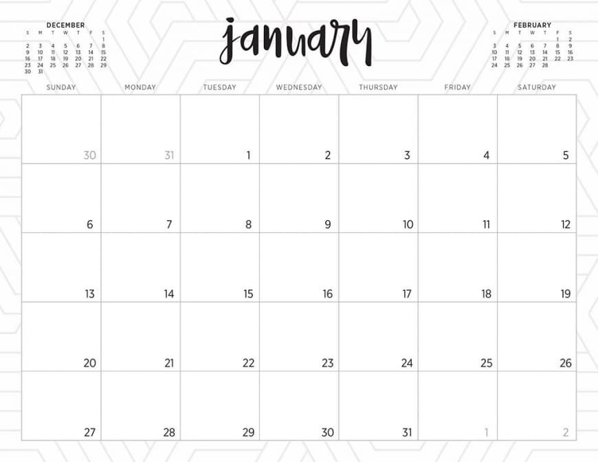 Free 2019 Printable Calendars - 46 Designs To Choose From!