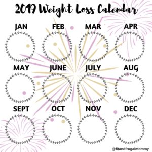 Free 2019 Weight Loss Calendars For Instagram - Fit And