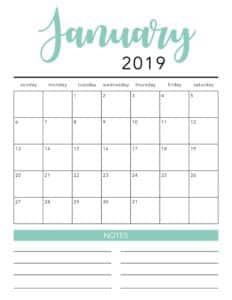 Free 2020 Printable Calendar Template (2 Colors!) - I Heart