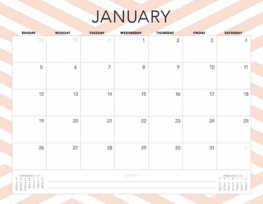Printable Calendar Pages 2020