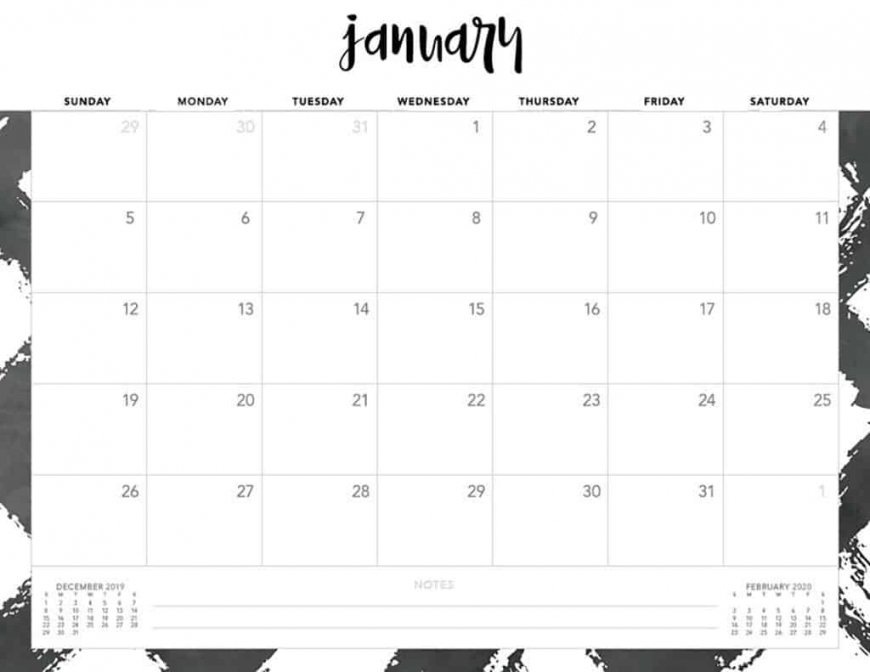 Free 2020 Monthly Calendar Printable Free 2020 Monthly Calendar Printable