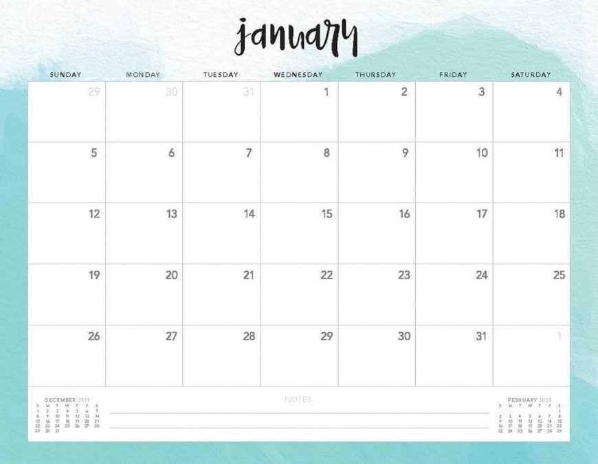 Printable Calendars 2020
