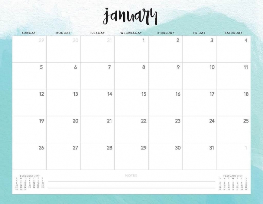 2020 Free Printable Calendar 2020 Free Printable Calendar