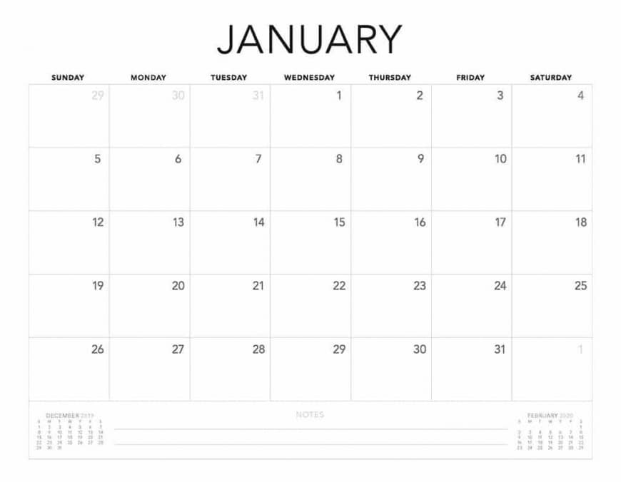 2020 Printable Calendars